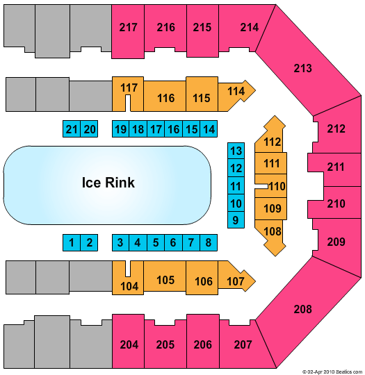 Utilita Arena Sheffield Dancing on Ice Seating Chart